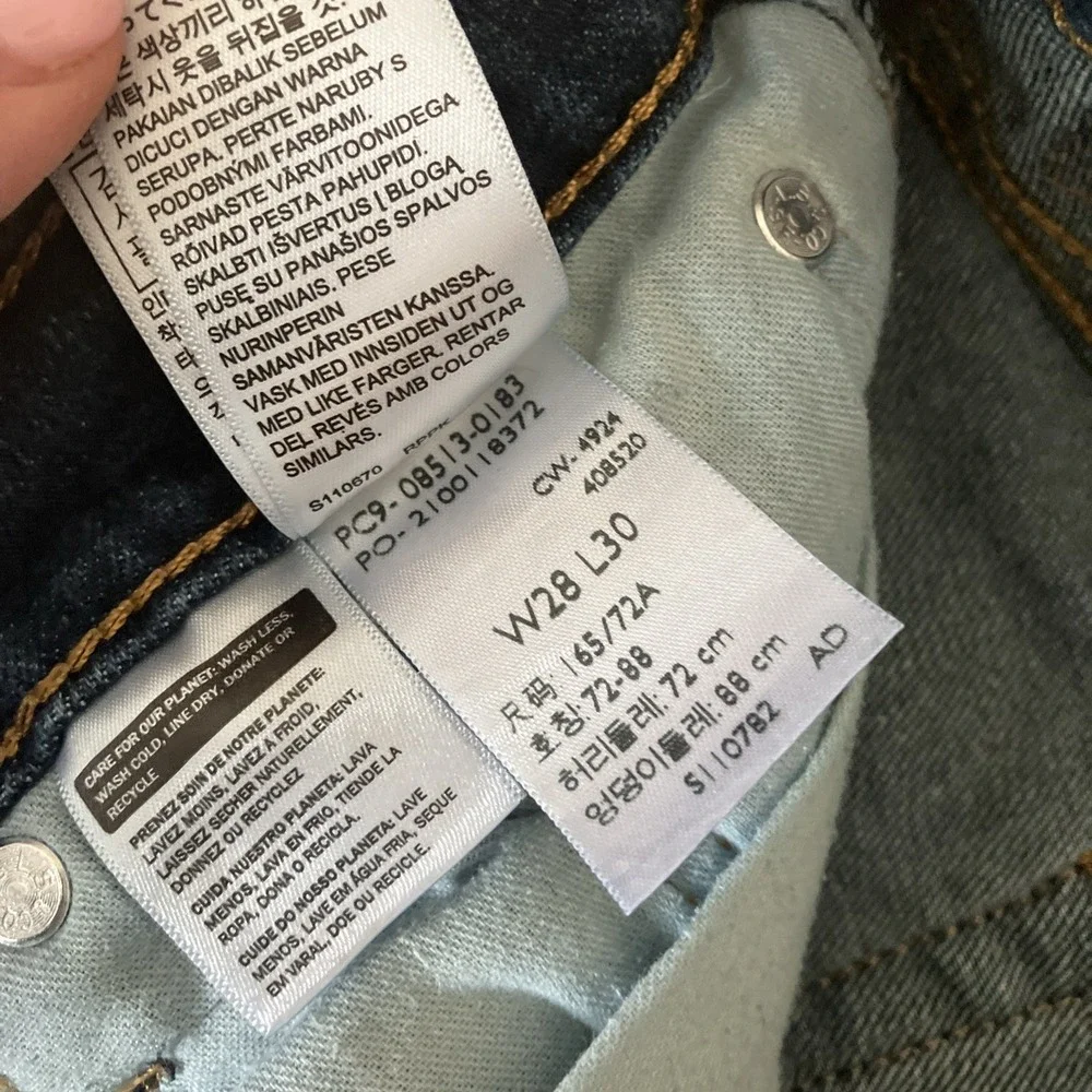 Levi's 513 Slim Straight‎ Stretch Men's Jeans W 28 x L 30 Blue Dark wash